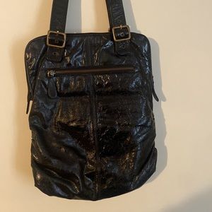 Vintage black Latico leather hand bag.